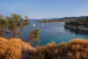 Kastos Bucht mit Seegelbooten